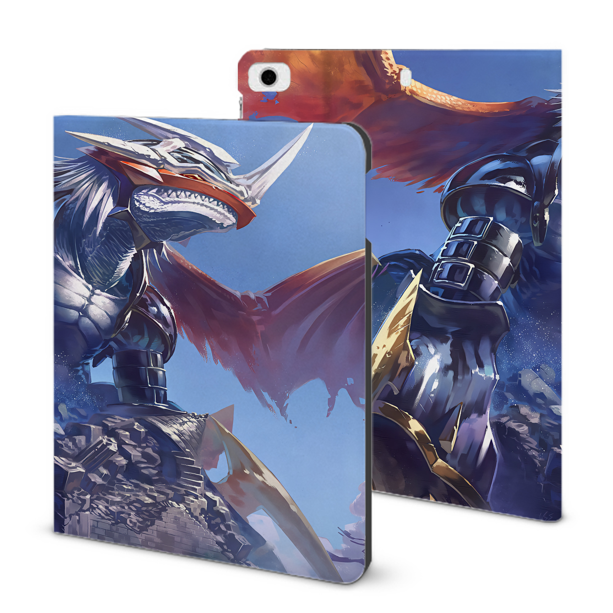 （画像用） Digimon デジタルモンスター/デジモン IPad ケース ブック型 PUレザー TPU 耐衝撃 軽量 薄型 ペン収納なし 全面保護 IPad 各モデル対応
